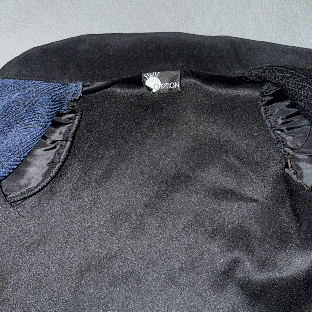 First Option Jacket Womens Small Patchwork Black … - image 6